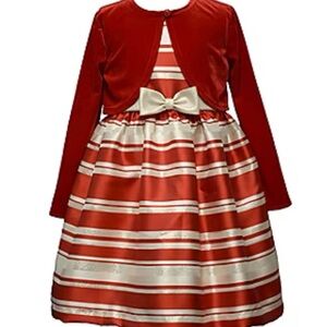 Bonnie Jean Girls Striped Dress Shrug Outfit 2PC Set